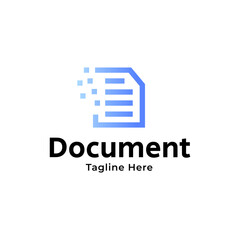 Digital document logo illustration design vector
