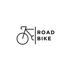 Bicycle shop logo design vector image, line style logo 