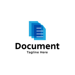 Doument Logo. paper data business finance logo