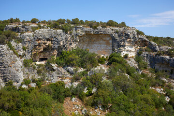 The archeological site of Cave of Ispica, Sicily, Italy