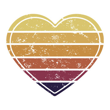 recommend clip art: Retro Vintage Love Sunset Striped