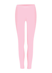 Pink woman leggings. vector illustration