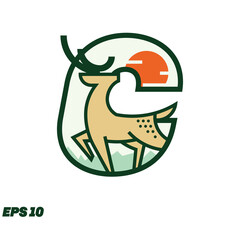 Deer Or Hunting Alphabet C