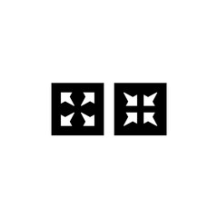 Obraz premium Fullscreen icon. Simple style poster background symbol. brand logo design element. Fullscreen button. Fullscreen t-shirt printing. Vector for sticker.