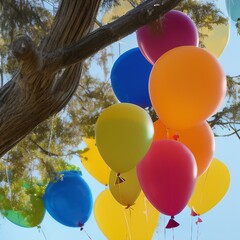 balloons in the garden