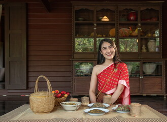 woman in the kitchen Thai