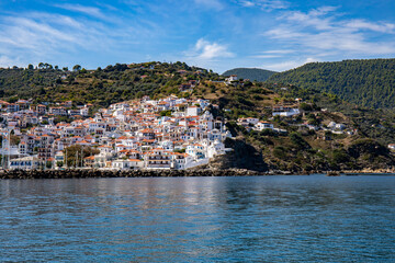 Fototapeta premium Skopelos town on Skopelos island, Greece 