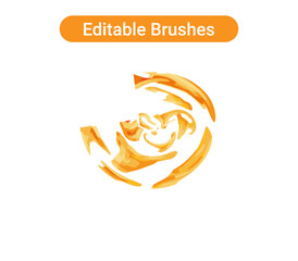 Obraz premium Brush strokes isolated. Editable brush arts
