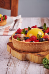 Cake made of fruits