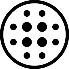 dotted circle thin line edit, editing icon