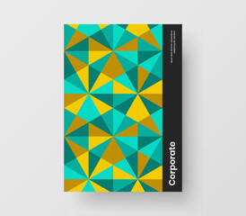 Premium mosaic tiles company identity template. Amazing corporate cover vector design concept.