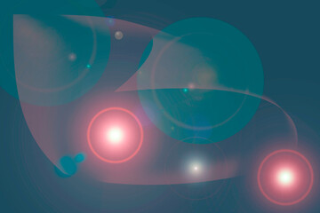 Light line art design, on a blue background