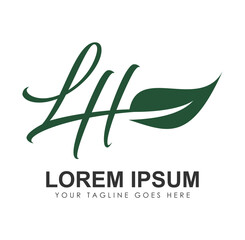 Monogram Logo Initial Letters LH