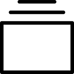 rectangle thin line edit, editing icon