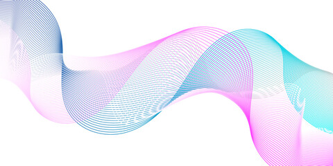Abstract white paper wave background and abstract gradiant and white wave curve lines banner background design. Vector illustration. Modern template abstract design flowing particles wave.