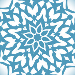 Fototapeta na wymiar Abstract blue snowflake.