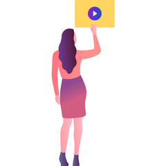 Video marketing vector icon isolated on white