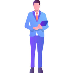 Man manager vector icon office manager on white
