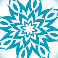 Abstract blue snowflake.
