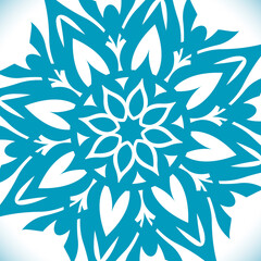Abstract blue snowflake.