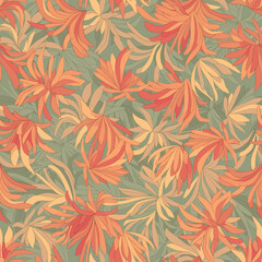 Seamless repeating pattern of flowers