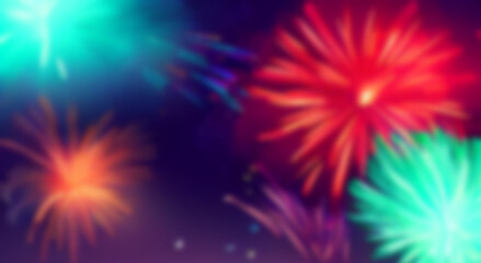 Obraz premium blurry firework