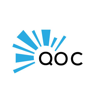 QOC letter logo. QOC blue image on white background and black letter. QOC technology  Monogram logo design for entrepreneur and business. QOC best icon.

