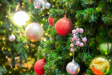 Christmas and New Year decorations in season of greeting