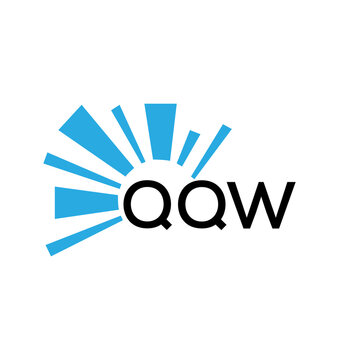 QQW letter logo. QQW blue image on white background and black letter. QQW technology  Monogram logo design for entrepreneur and business. QQW best icon.
