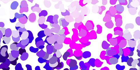 Light purple, pink vector pattern with abstract shapes.