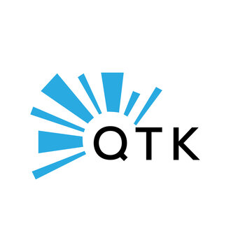 QTK letter logo. QTK blue image on white background and black letter. QTK technology  Monogram logo design for entrepreneur and business. QTK best icon.
