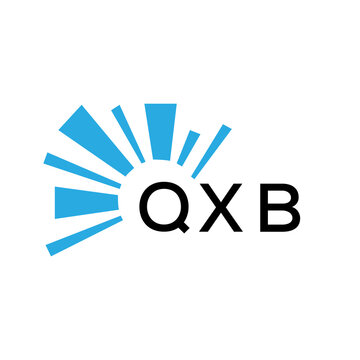 QXB letter logo. QXB blue image on white background and black letter. QXB technology  Monogram logo design for entrepreneur and business. QXB best icon.
