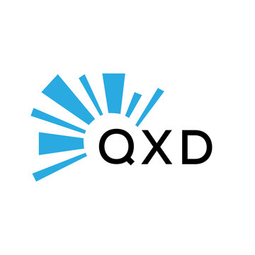 QXD letter logo. QXD blue image on white background and black letter. QXD technology  Monogram logo design for entrepreneur and business. QXD best icon.
