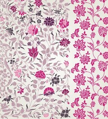 Fototapeta premium wedding card design, traditional paisley floral pattern , royal India 