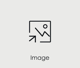 Image vector icon. Editable stroke. Symbol in Line Art Style for Design, Presentation, Website or Mobile Apps Elements, Logo.  Image symbol illustration. Pixel vector graphics - Vector
