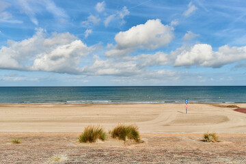 Fototapeta na wymiar Malo-Les-Bains beach in Dunkirk, france