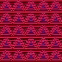 seamless vector pattern of geometric shapes in trendy colors of the year for printing on fabrics, wallpapers and interior design in viva magenta style