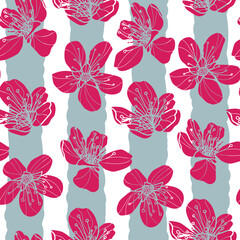 Vector flowers pattern background. Perfect for fabric, scrapbooking, wallpaper projects