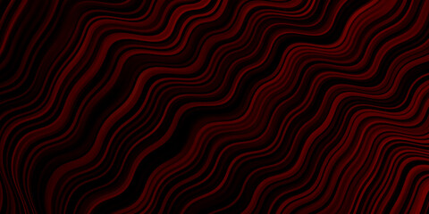 Fototapeta premium Dark Red vector texture with wry lines.