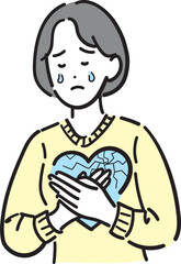 傷つきやすい心を持った女性