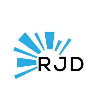 RJD letter logo. RJD blue image on white background and black letter. RJD technology  Monogram logo design for entrepreneur and business. RJD best icon.
