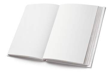 Open book mock-up, isolated on white background
