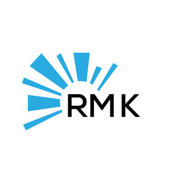 RMK letter logo. RMK blue image on white background and black letter. RMK technology  Monogram logo design for entrepreneur and business. RMK best icon.
