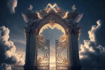 Fotobehang gates of heaven, generative ai © Gbor