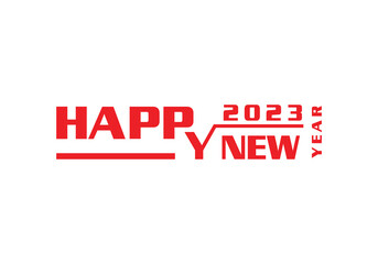 happy new year 2023 icon logo