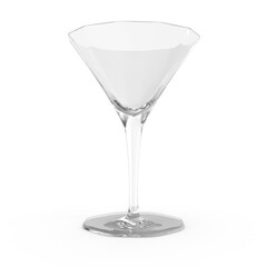 empty martini glass isolated