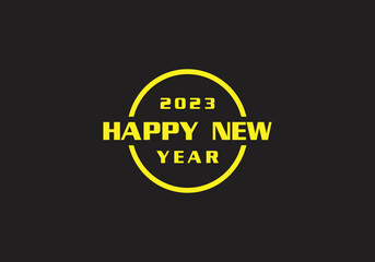 happy new year 2023 icon logo