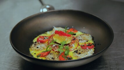 Ready sweet dessert. Sweet dessert of vegetables and fruits