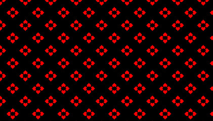 Fototapeta na wymiar mini heart flower wallpaper geometric seamless pattern, with vintage background abstract texture