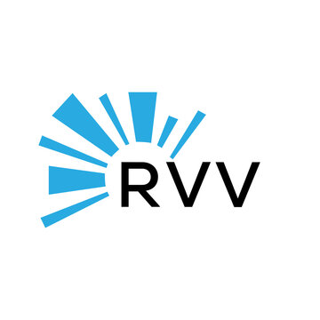 RVV letter logo. RVV blue image on white background and black letter. RVV technology  Monogram logo design for entrepreneur and business. RVV best icon.
